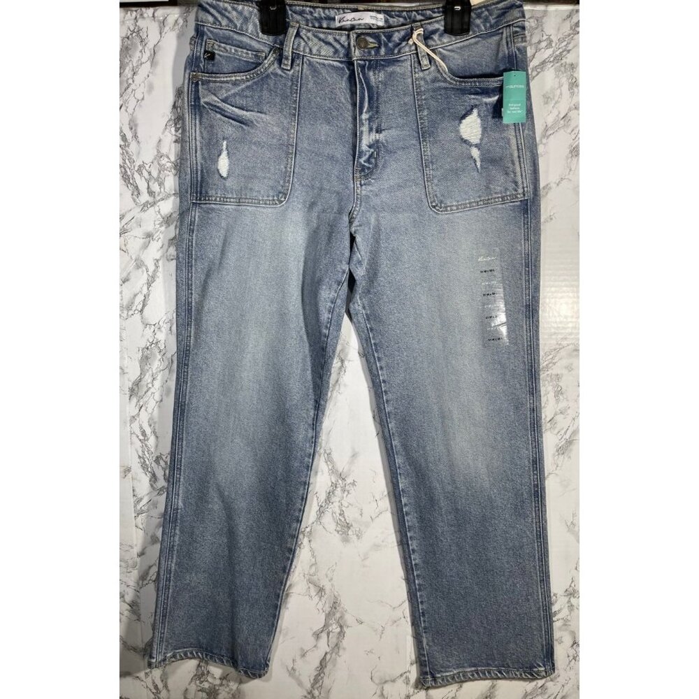 KanCan Womens Size 31 x 30  High Rise Straight Jeans For Maurices EcoVero Blend